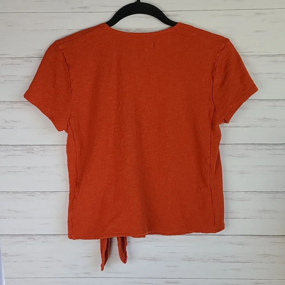 Madewell Texture & Thread Wrap-Tie Top - Picture 7 of 7